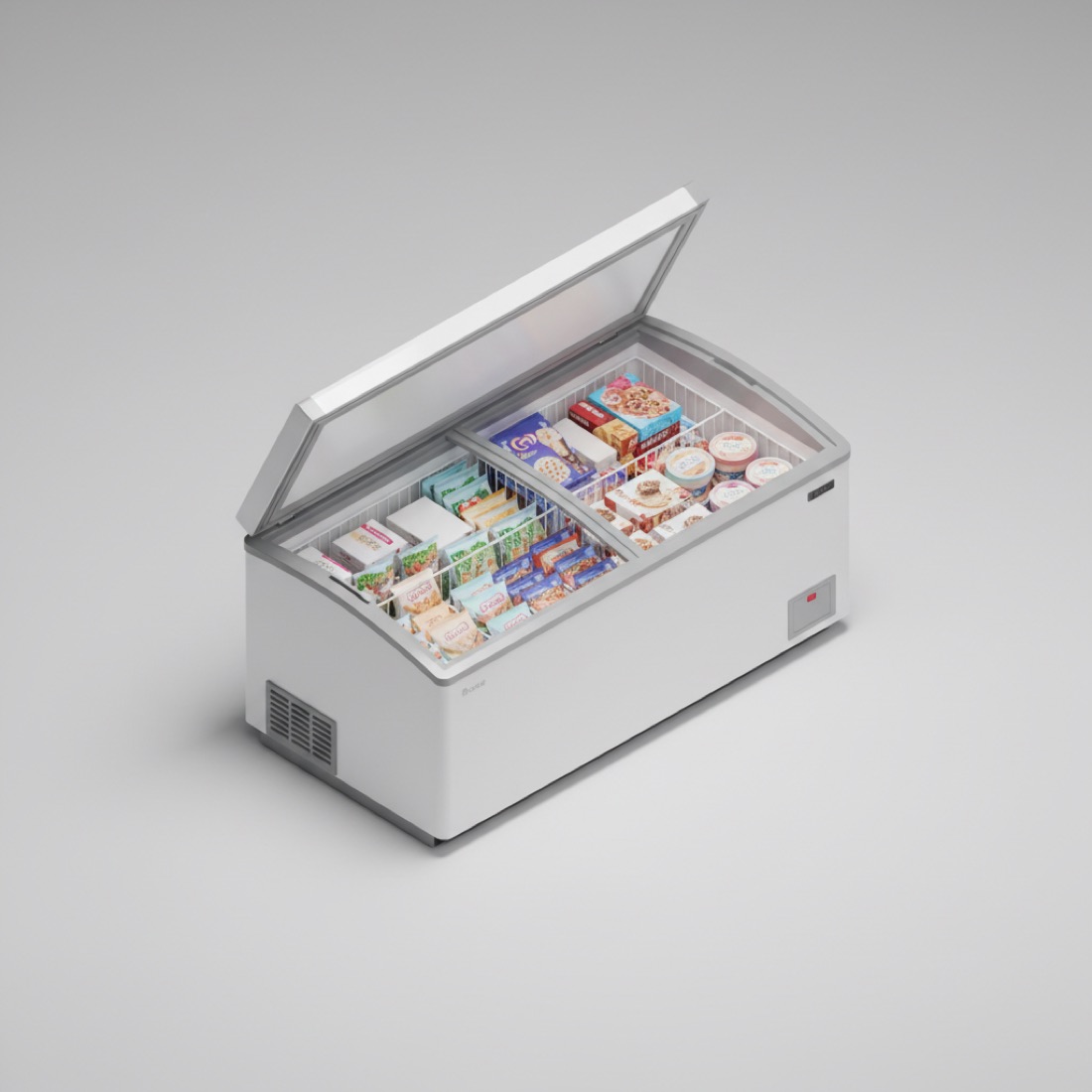 Meuble réfrigéré îlot / libre-service — illustration 3D
