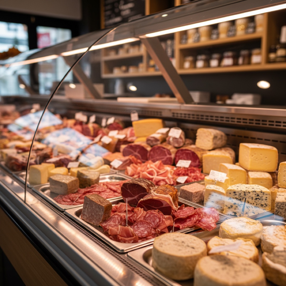 Vitrine réfrigérée comptoir (à poser) en boutique (illustration)